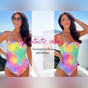 RELLECIGA Women's Bandeau One Piece Swimsuits